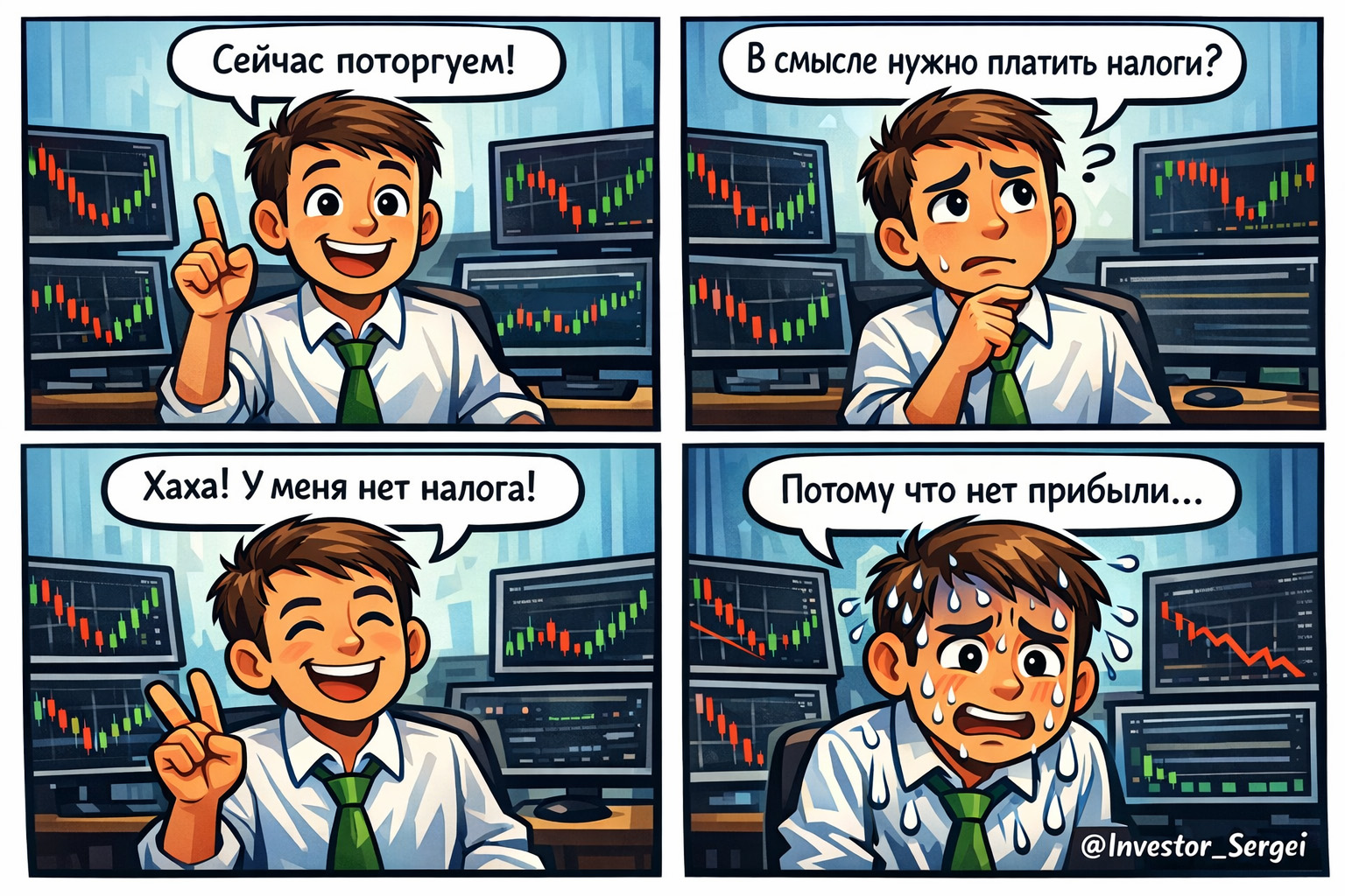 Как начисляется налог на биржевую торговлю?