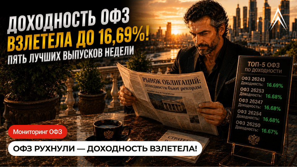 Доходность ОФЗ взлетела до 16,69%! Пять лучших длинных ОФЗ под пассивный доход