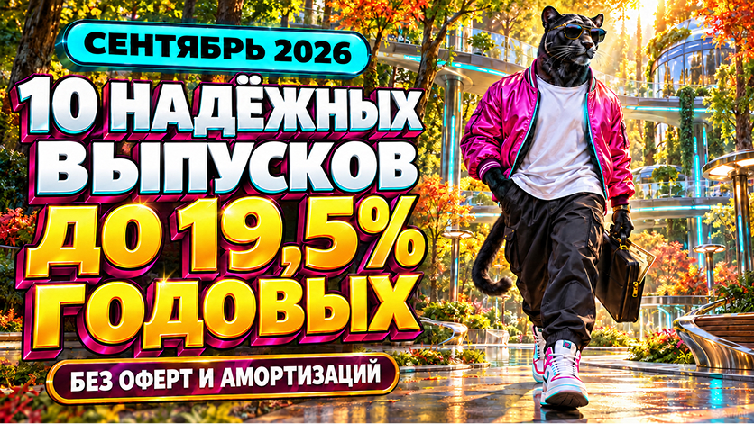 💰 Лучшие новые облигации сентября 2026. 10 надежных выпусков с доходностью до 19,5% годовых