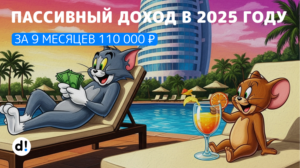 💵 Пассивный доход в сентябре 1 300 ₽. Сколько заработал за 9 месяцев 2025 года?