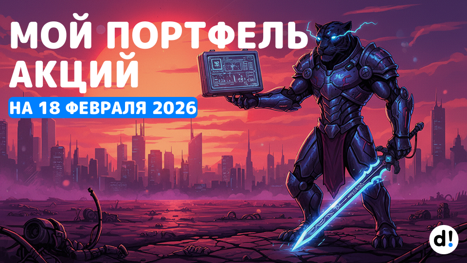 💼 Обгоняю все индексы. Мне просто везет. Показываю свой портфель акций на 18 февраля 2026 года. Общая сумма 2,4 млн ₽
