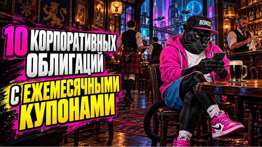 🚀 10 корпоративных облигаций для ежемесячного дохода с текущей купонной доходностью до 18% годовых