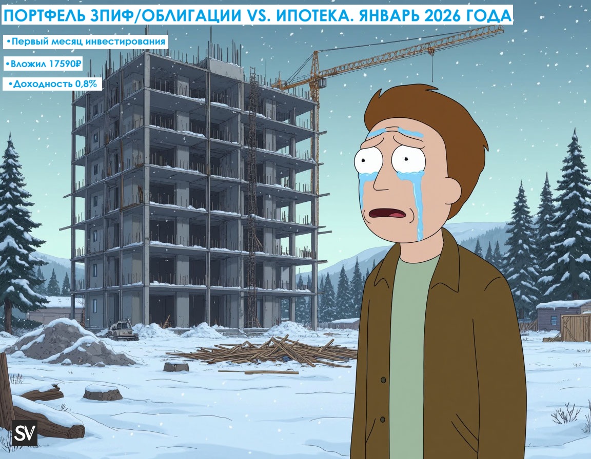 Портфель ЗПИФ/Облигации застройщиков vs. Арктическая ипотека. Январь 2026 г.