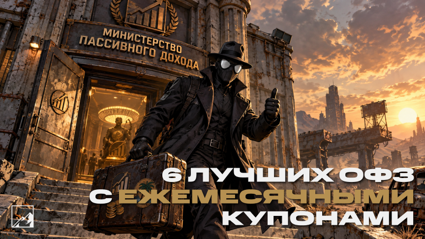 🦒 Пассивный доход на ОФЗ каждый месяц: 6 длинных выпусков с ежемесячной купонной зарплатой