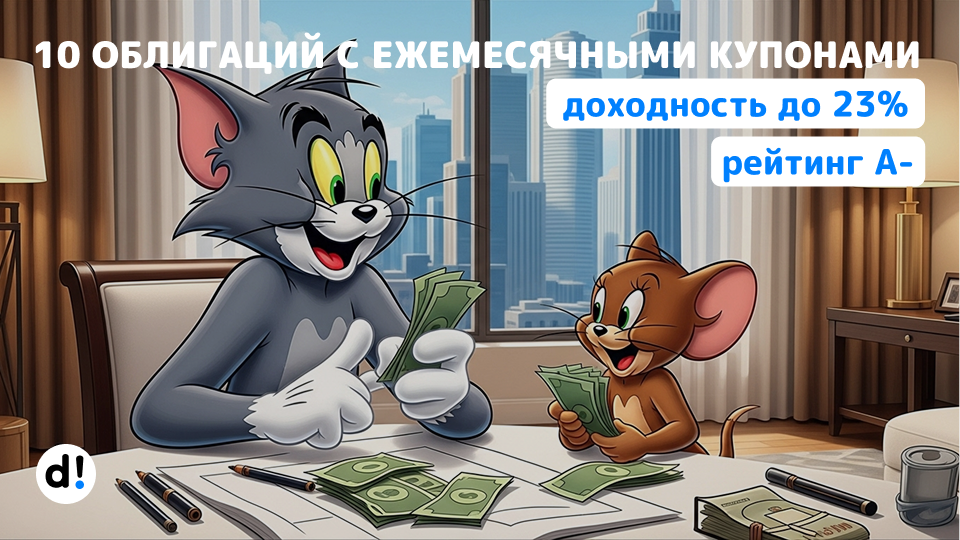 🚀 10 облигаций с сочными купонами на каждый месяц. Текущая купонная доходность от 19% до 23%