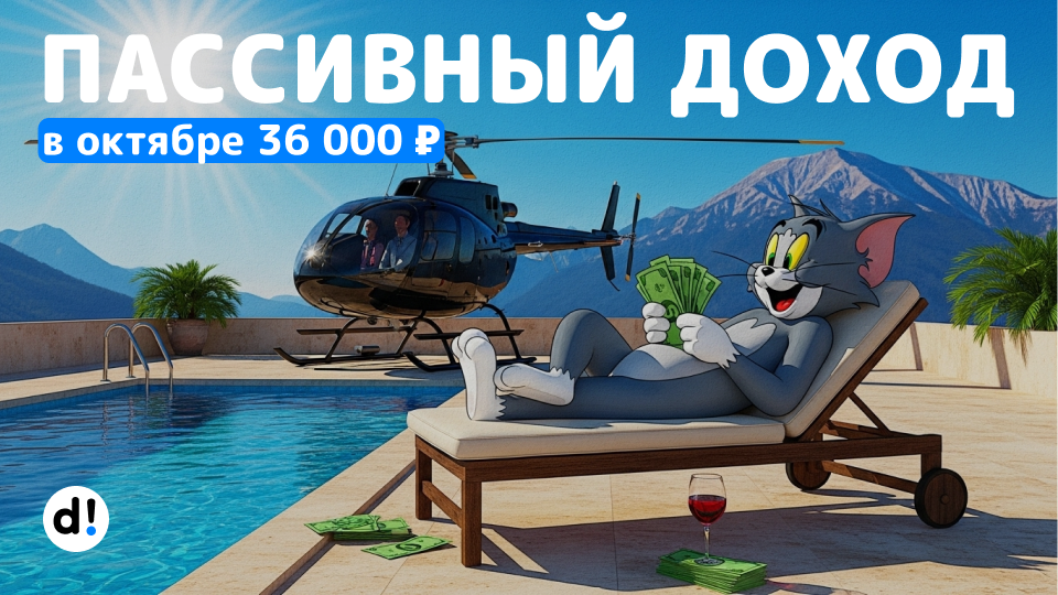 🚀 Пассивный доход в октябре 36 000 ₽. Второй рекордный месяц. Сколько заработал за 10 месяцев 2025 года?
