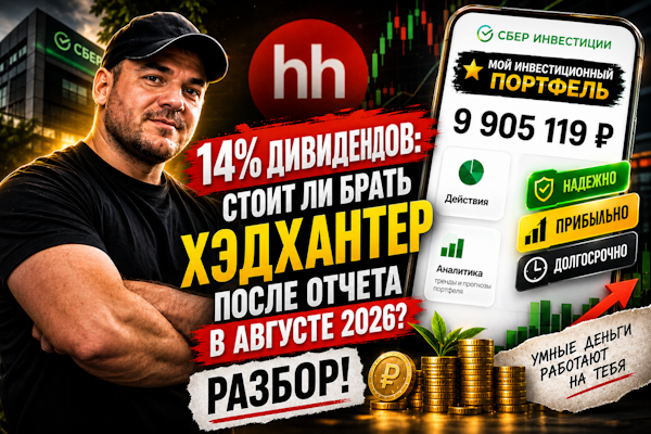 14% дивидендов: Стоит ли брать Хэдхантер после финансового отчета в августе 2026? Разбор!
