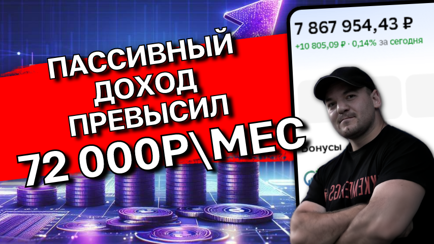 Мой пассивный доход уже 72 000р в месяц: честный отчет после сегодняшней закупки
