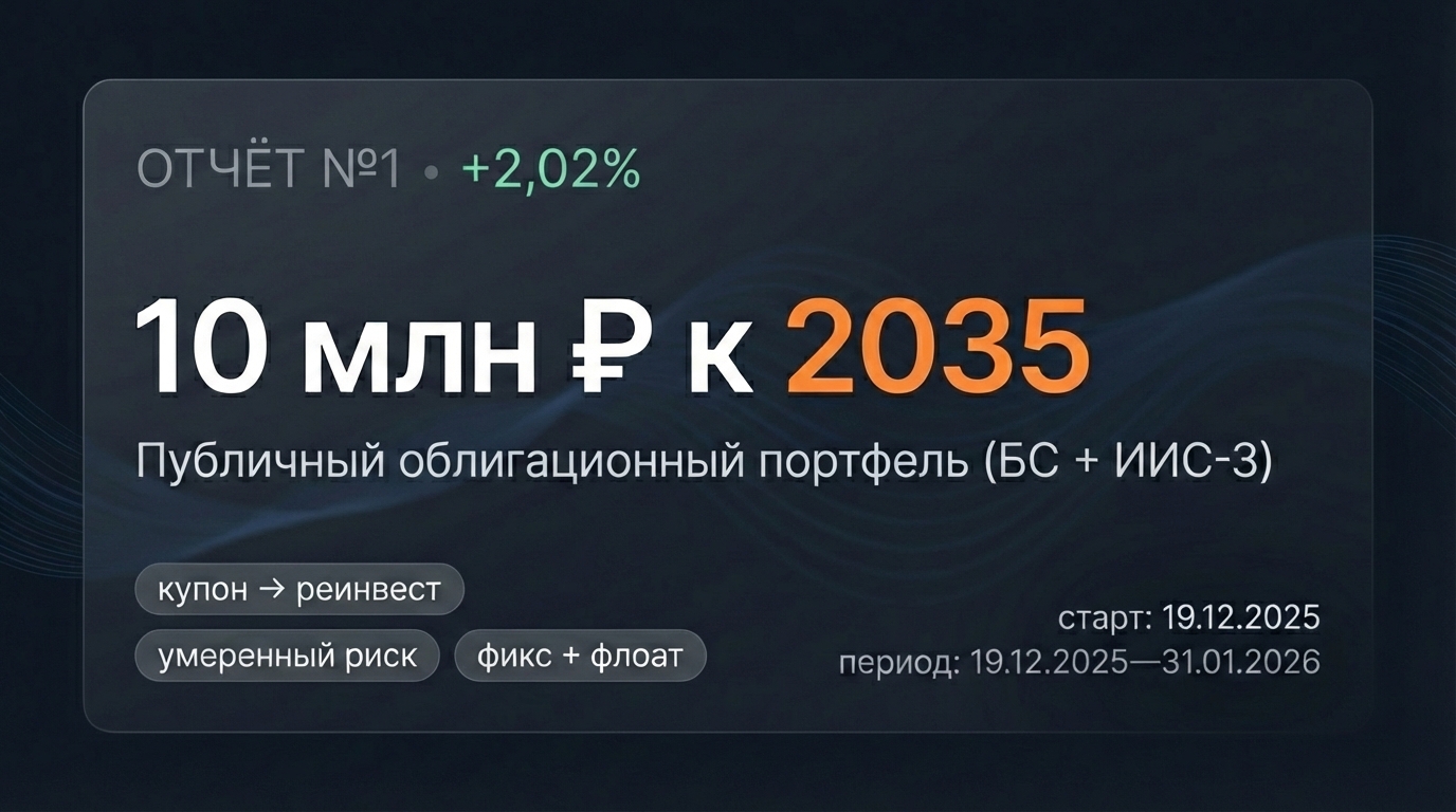 Отчёт №1: первая остановка - полёт нормальный (+2,02%)