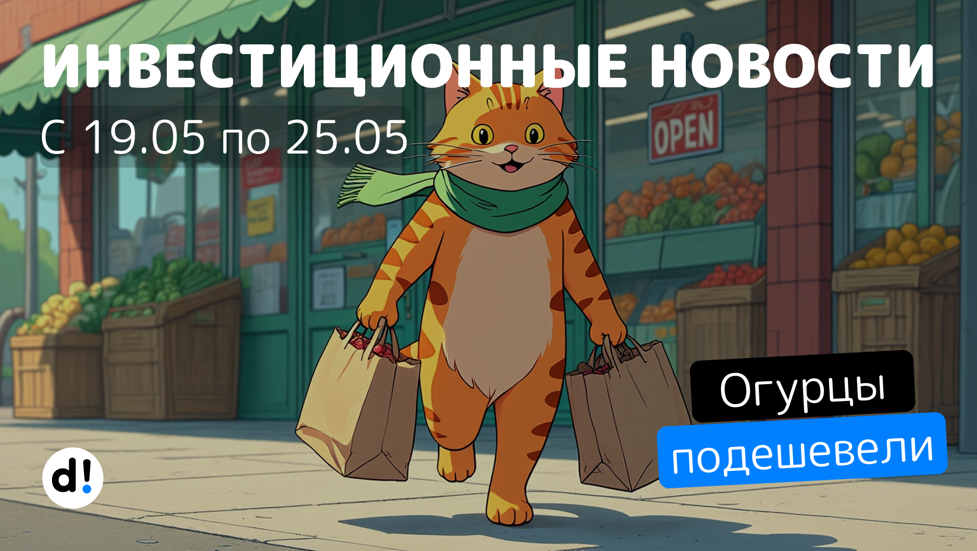 Рынок падает, инфляция снижается, гора дивидендов и другие новости