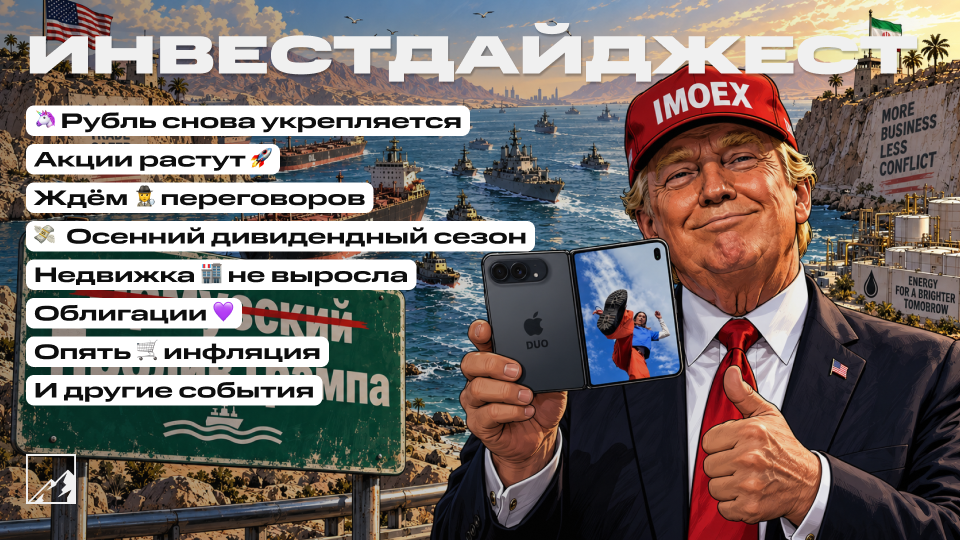 🚀 Ключ на 14 остаётся! Нефть и рубль дорожают, а недвижка нет. Переговоры снова будут! Дивидендный сезон начинается! Воскресный инвестдайджест