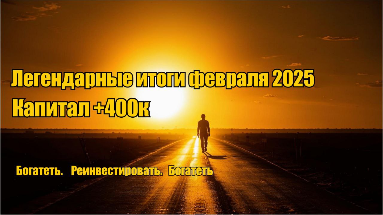 Легендарные итоги февраля 2025: +400к к капиталу и шаг к финансовой свободе. Как? Сейчас расскажу!