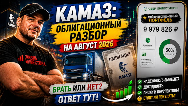 КАМАЗ: Облигационный разбор на август 2026. Брать или нет? Ответ тут!
