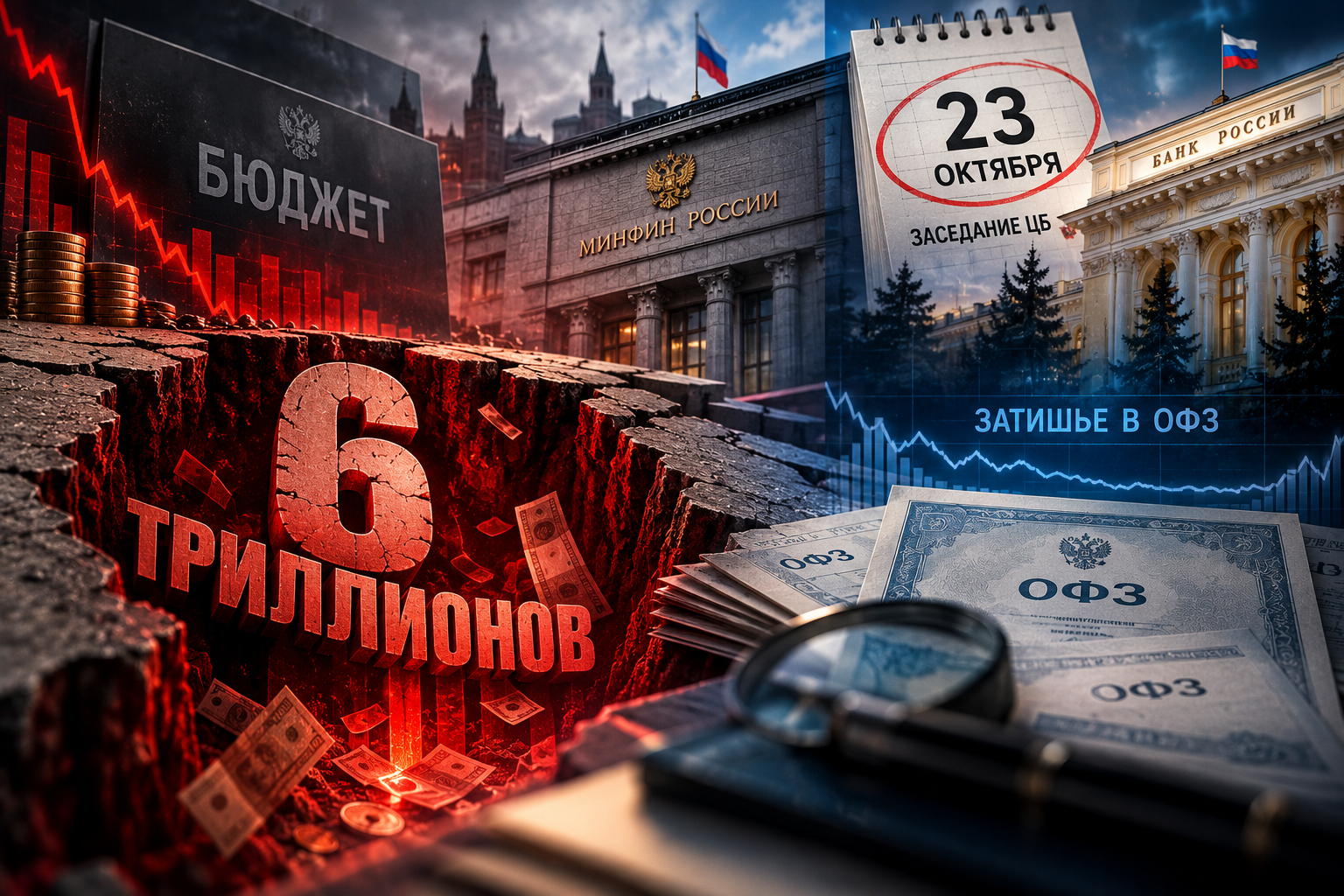 Бюджетная дыра в 6 триллионов и затишье в ОФЗ: что происходит перед заседанием ЦБ