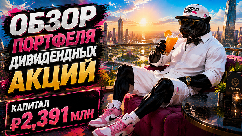 💼 Показываю свой портфель дивидендных акций на 13 августа 2026 года. Общая сумма ₽2,391 млн 