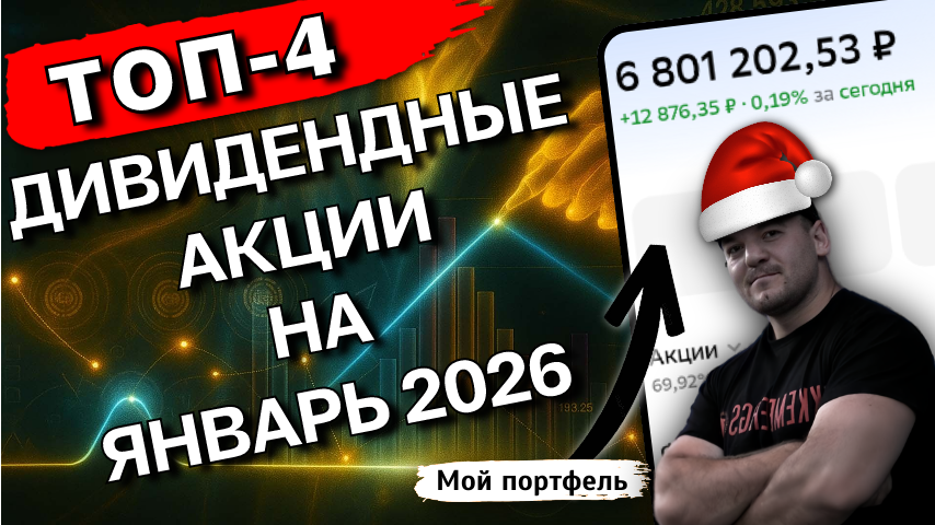 Куда вложить деньги в январе 2026? Мой выбор: 4 акции, которые принесут дивиденды и рост