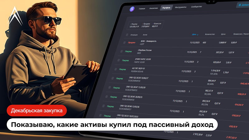 Декабрьская закупка под пассивный доход. Показываю, какие активы купил!