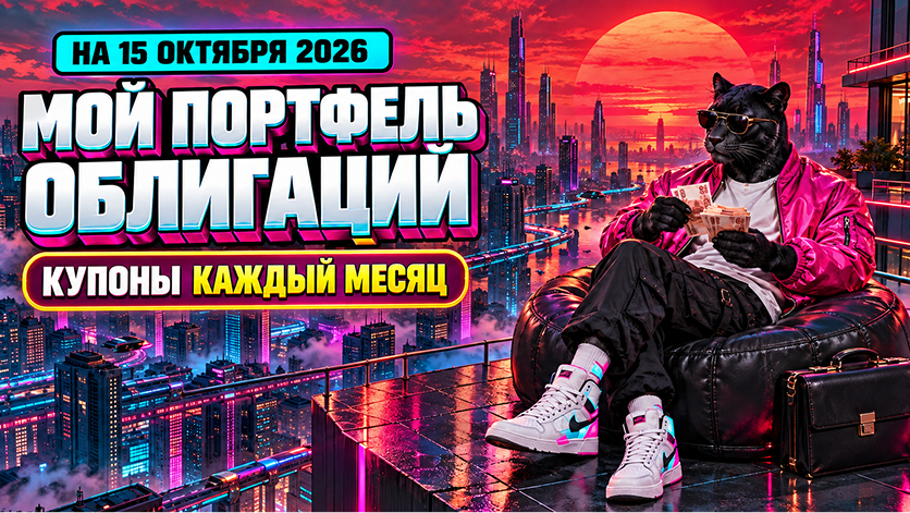 🔥 Формирую пассивный доход на купонах. Мой портфель облигаций на 15 октября 2026 года