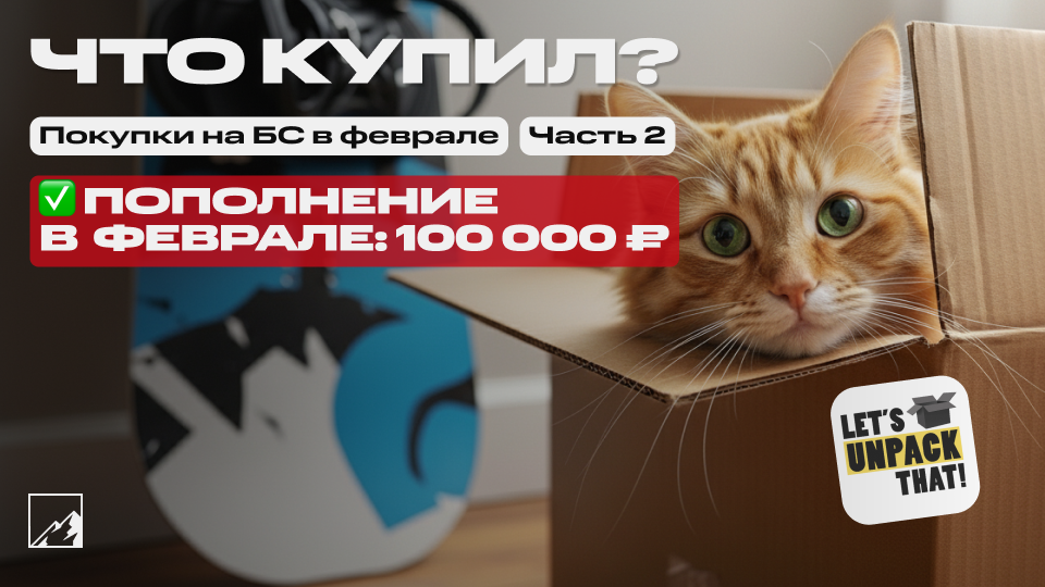 🏆 Закупка под пассивный доход. Пополнил брокерский счёт на 100 000 в феврале. Что купил? Часть 2