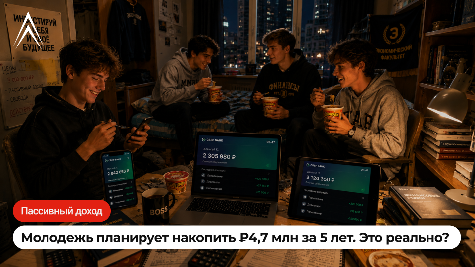 Молодежь в среднем планирует накопить ₽4,7 млн за 5 лет. Это реально?