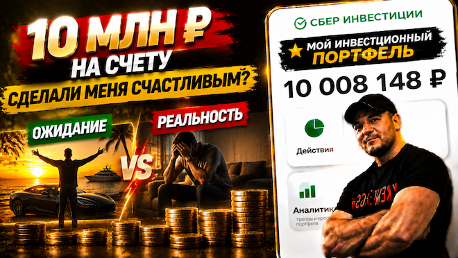 10 млн р на счету сделали меня счастливым? Ожидание vs Реальность!
