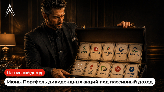 Портфель дивидендных акций под пассивный доход. Июнь
