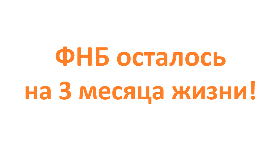 ФНБ осталось на 3 месяца жизни!
