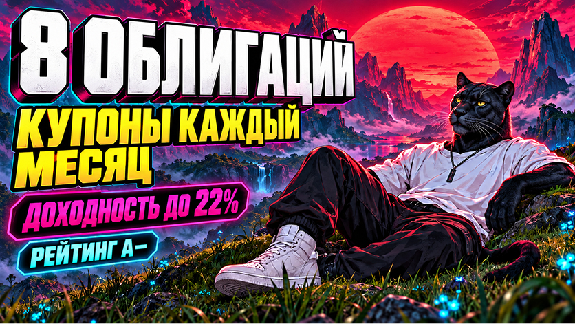 🚀 8 облигаций с ежемесячными выплатами и доходностью от 17% до 22% годовых