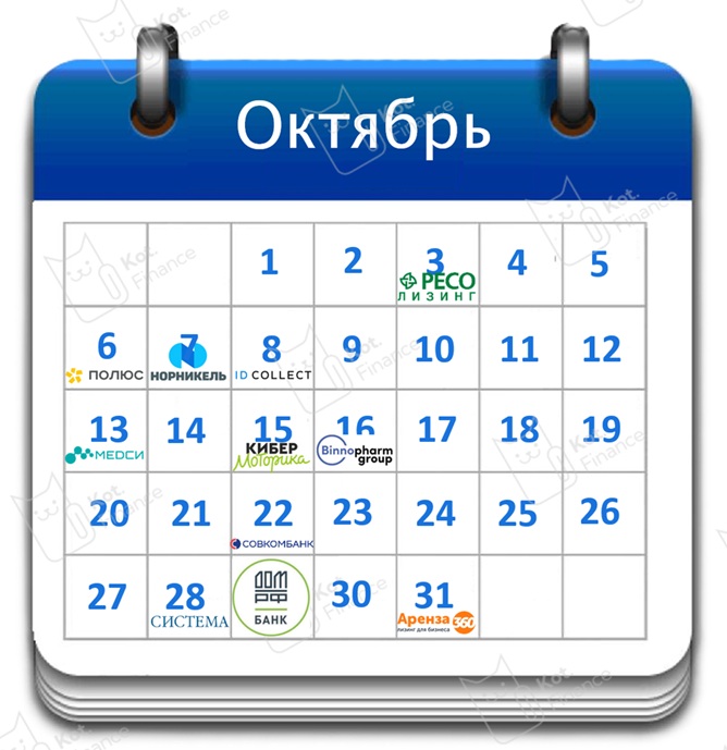 ⭐️Календарь оферт (октябрь) 🍁Как не словить -40% в облигациях?