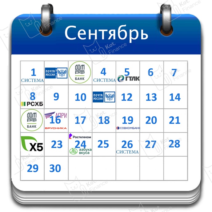 ⭐️Календарь оферт (сентябрь) 🍁Как не словить -40% в облигациях?