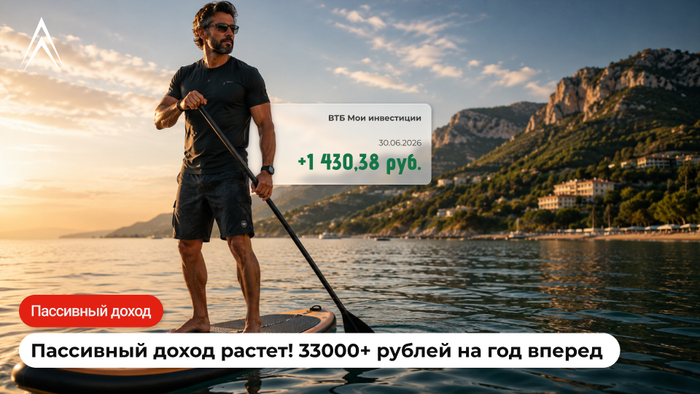 Пассивный доход растет! 1 430 рублей за июнь. Более 33 000 на год вперед