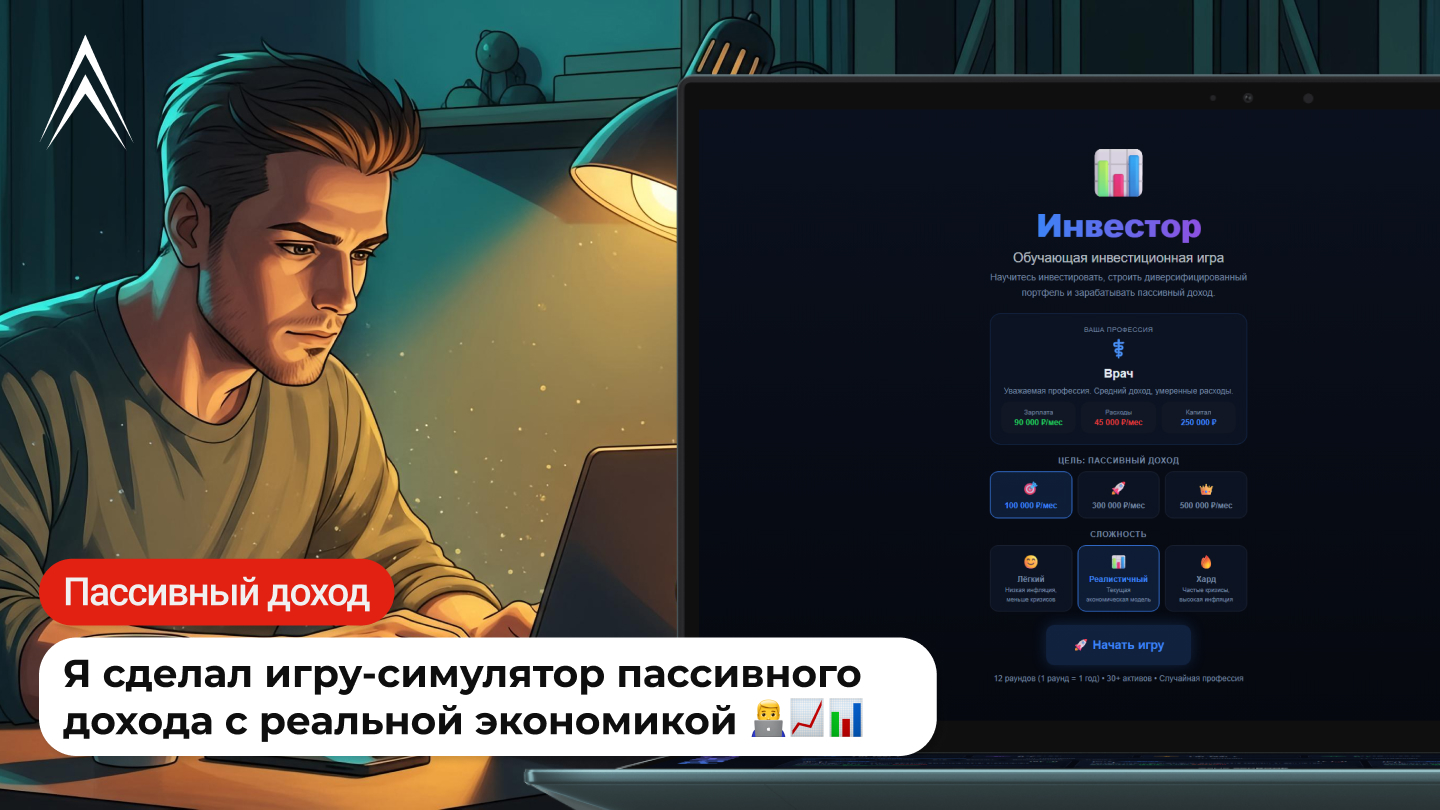 Я сделал игру-симулятор пассивного дохода с реальной экономикой