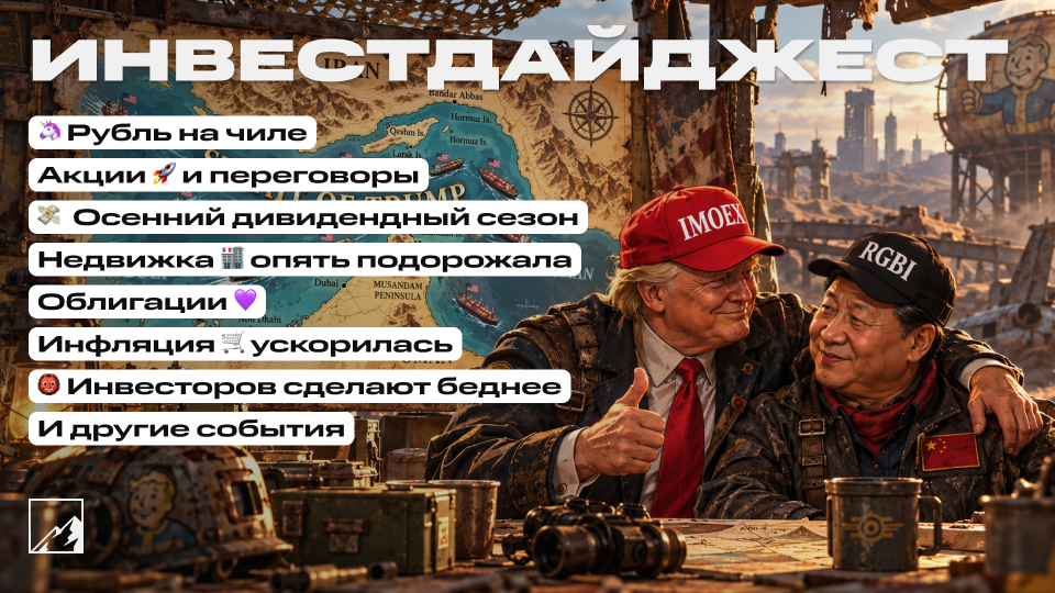 🚀 Инвесторов сделают беднее. Рубль на чиле, инфляция ускорилась. Осенний дивидендный сезон. Воскресный инвестдайджест