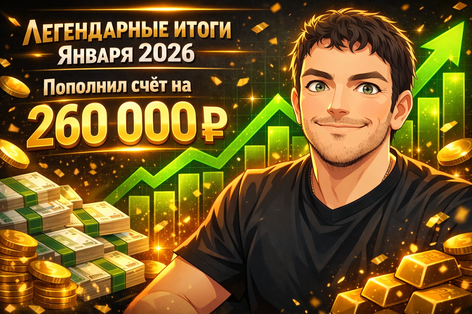 Легендарные итоги января 2026: Пополнил счёт на 260 тысяч рублей