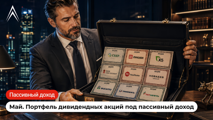 Портфель дивидендных акций под пассивный доход. Май