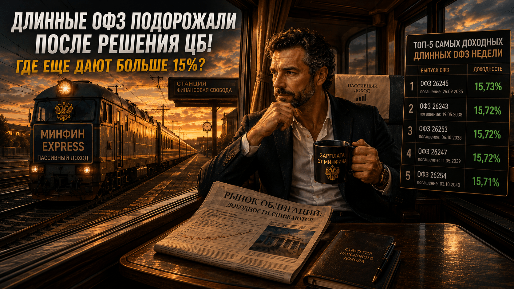 Длинные ОФЗ подорожали после решения ЦБ! Где еще дают больше 15%?