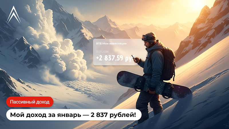Мой пассивный доход. 2 837 рублей за январь. Скромный, но РЕКОРД!