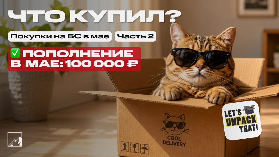 🏆 Закупка под пассивный доход. Пополнил брокерский счёт на 100 000 в мае. Что купил? Часть 2