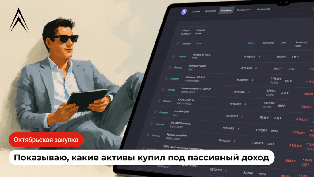 Октябрьская закупка под пассивный доход. Показываю, какие активы купил!