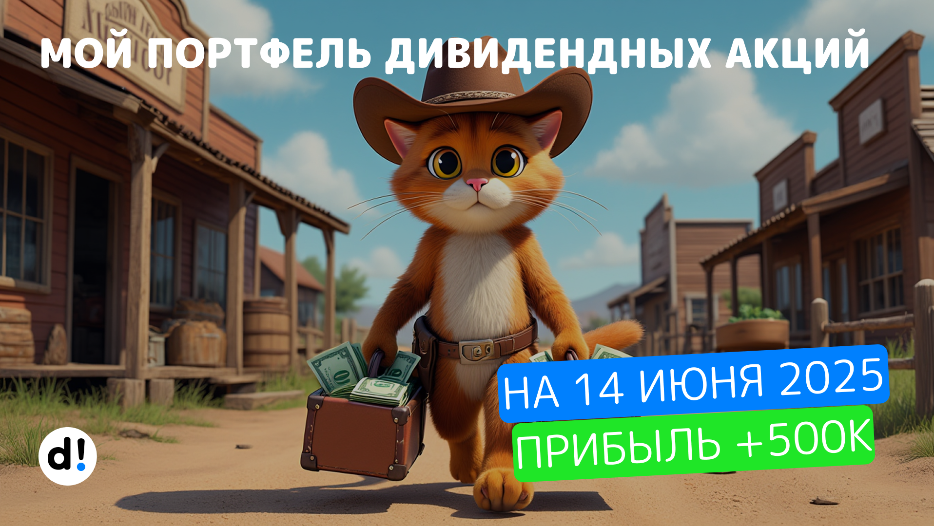 Портфель в плюсе на 500 000 ₽. Показываю актуальный состав акций на 14 июня 2025