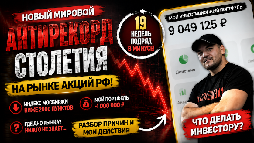 Новый мировой АНТИРЕКОРД СТОЛЕТИЯ на рынке акций РФ!