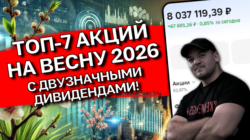 ТОП-7 акций на весну 2026 с двузначными дивидендами. Мой выбор для инвестиций!
