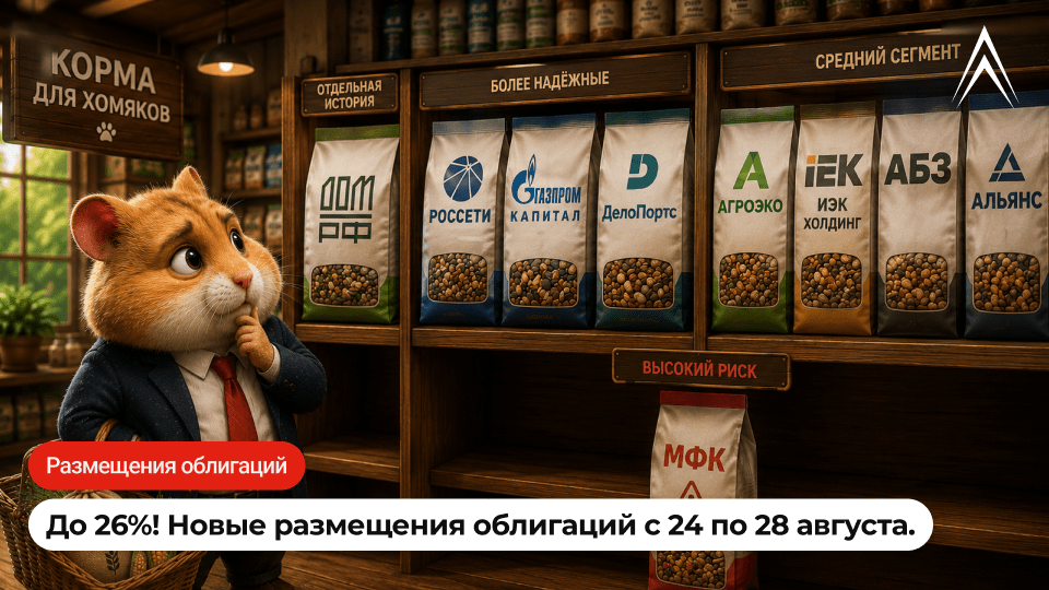 Кто даст 26% доходности? Газпром, Россети, ДелоПортс и допка от АЛЬЯНСа. Что хомячим из свежих бондов?