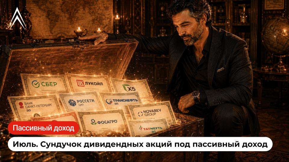 Портфель дивидендных акций под пассивный доход. Июль