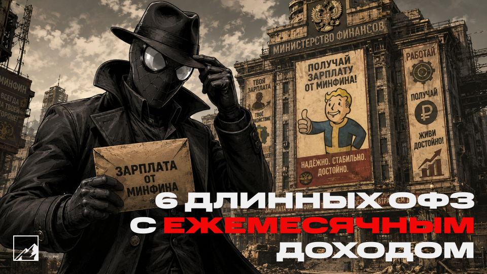 🦒 Доходность снова выросла! 6 длинных ОФЗ с купонами каждый месяц. Богатеем весь год равномерно