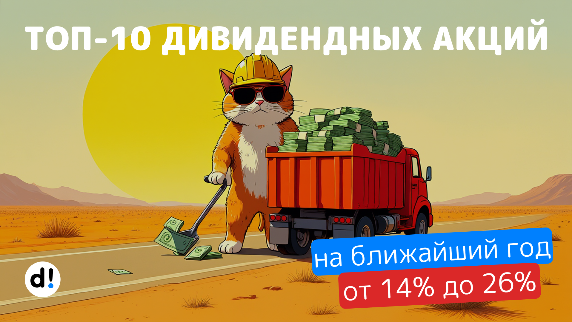 ТОП-10 дивидендных акций на ближайший год с доходностью от 14% до 26%