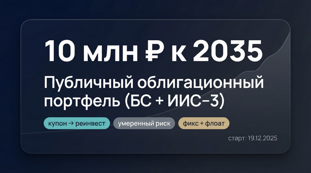 Старт публичного облигационного портфеля (БС + ИИС‑3)