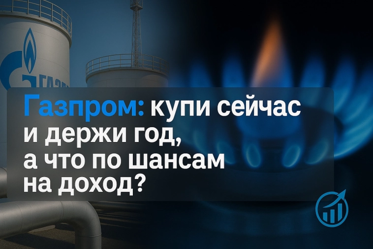 🔵 Газпром (GAZP): купил сейчас и держи год — что по шансам на доход?