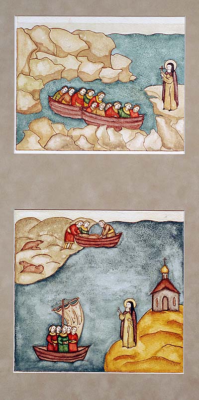 XVII. Чудо прп. Иринарха – явление на весновании погибающим людям