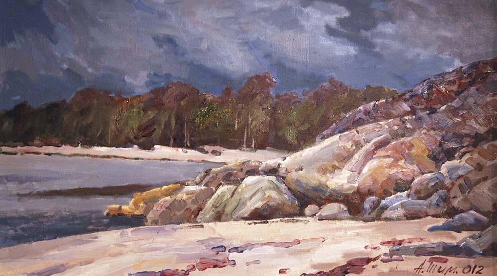 Белое море. Берег с белым песком